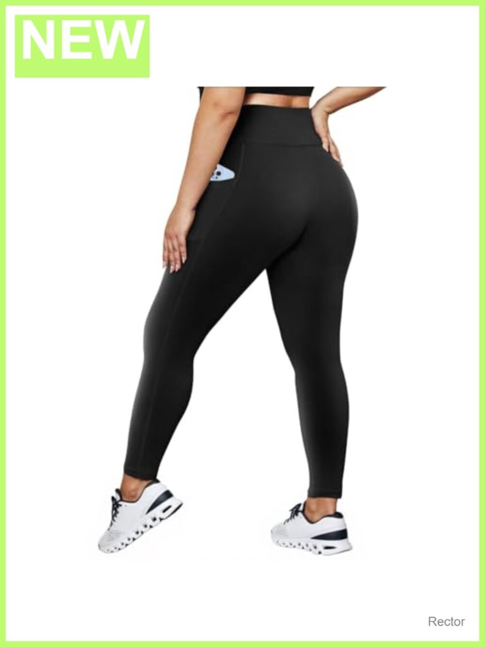 Plus Size Leggings with Pockets High Waist Tummy Control Yoga Workout Pants